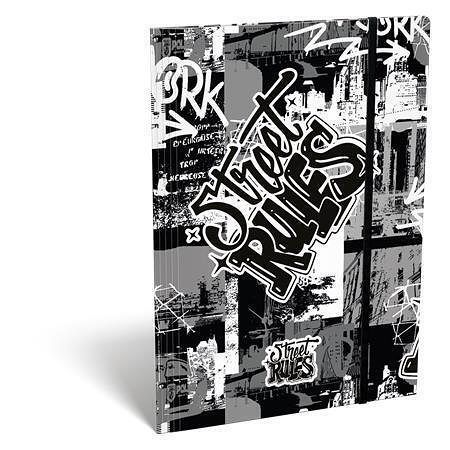 Desky s gumičkou "Street Rules", karton, A4, LIZZYSULI 7460148010