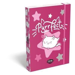 Desky s gumičkou "Kit tok Stars Purrfect", 35 mm, karton, A5, LIZZYSULI 7470217002