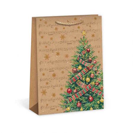 ARGUS Dárková papírová taška (23.3 x 31.3 cm) - Stromeček s girlandou 08540099