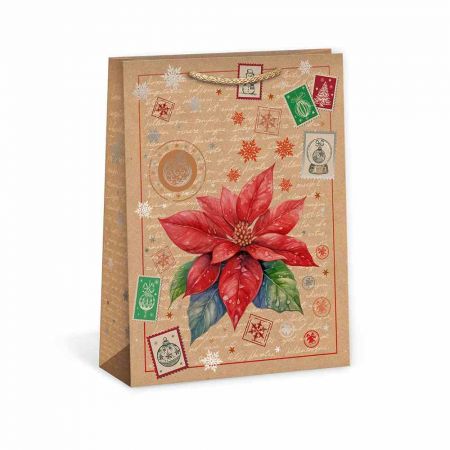 ARGUS Dárková papírová taška (23.3 x 31.3 cm) - Vánoční červená růže 08540103