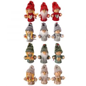 ARGUS Pletená textilní figurka dědeček s vnoučaty, 7,5cm 23621006