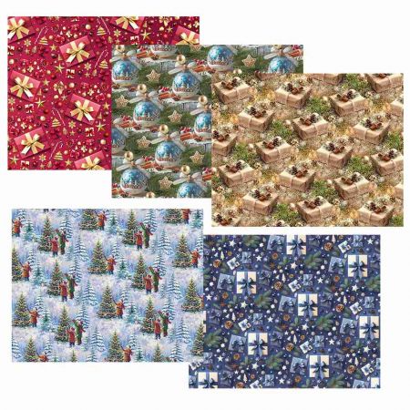 ARGUS Balící papír STANDARD vánoční motiv arch 100x70 MIX box 80 rolí 09210013