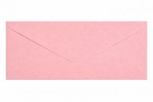 Obálka DL 11,2x21,9 cm metaická s ražbou metalická růžová 1ks