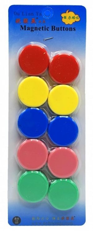 Magnet barevný 3cm 10ks