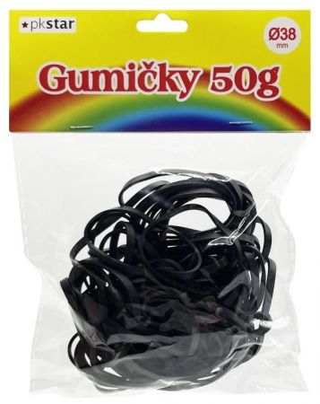 Gumičly 50g 38mm černé PK168-7