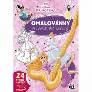 Omalovánky A4 se samolepkami Disney Princezny