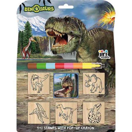 Razítka 5+1 s voskovkou Dinosauři