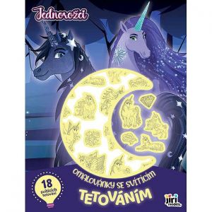 Omalovánky se svítícím tetováním Jednorožci