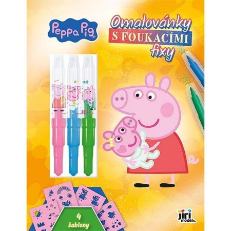 Omalovánky s foukacími fixy Prasátko Peppa