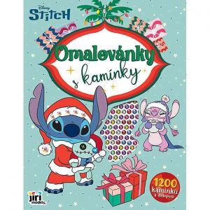 Omalovánky s kamínky Lilo &amp; Stitch Vánoce