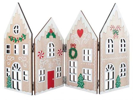 Dřevěné leporelo 31541 chaloupky na postavení 45,5 x 25 x 0,5 cm