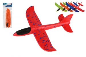 Letadlo házecí polystyrén 22cm mix barev v sáčku
