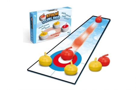 Curling stolní společenská hra v krabici 34x23x6cm
