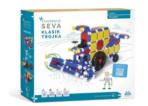 Stavebnice SEVA KLASIK Trojka 464ks v krabici 36x32x7,5cm