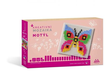 Kreativní mozaika Motýl 254 dílků v krabici 24x16x3cm