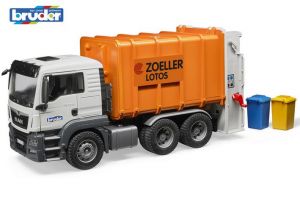 BRUDER 03762 (3762) Nákladní auto MAN TGS popelářské bílo-oranžové