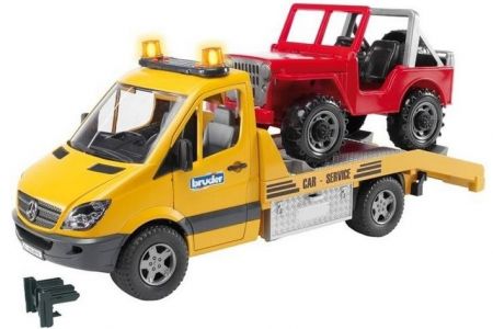 BRUDER 02535 (2535) - Mercedes-Benz odtahová služba+maják+jeep