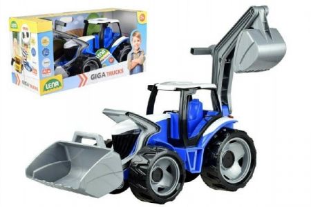 Traktor se lžící a bagrem