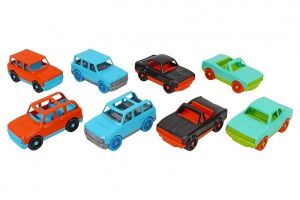 Auto 10cm volný chod 4druhy 2barvy 18m+ v síťce
