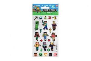 Samolepky Minecraft třpytivé 25ks ve fólii
