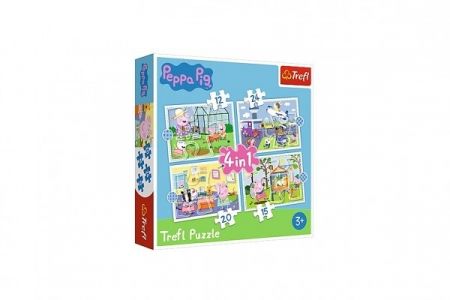 Puzzle Prasátko Peppa 4v1
