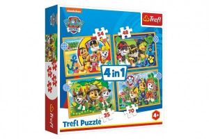 Puzzle 4v1 Tlapková patrola