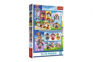 Puzzle 2x70 Tlapková patrola/Paw Patrol 27,5x18cm v krabici 19x29x4cm
