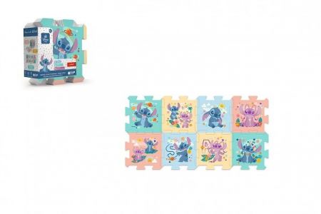 Pěnové puzzle Lilo &amp; Stitch 32x32x1cm 8ks v sáčku 0m+
