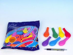 Balonek/Balonky nafukovací 7" průměr 19cm 100ks v sáčku karneval
