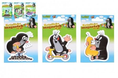 Magnet 3D Krtek 7,5cm /3 druhy