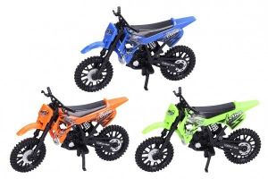 Motorka terénní plast 12cm 3 barvy v krabičce 15x10x6cm