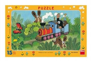 DINO Puzzle Krtek a lokomotiva 15 dílků deskové