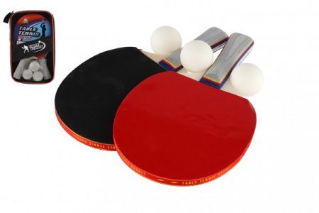 Sada stolní tenis ping pong 2ks pálky + 3 míčky v pouzdru