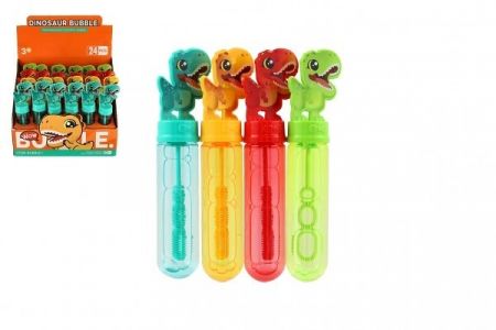 Bublifuk 40ml dinosaurus plast 14cm 4 barvy