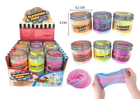 Sliz - hmota duhová s doplňky 6x6,5cm mix druhů v plastovém kelímku