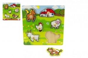 Vkládačka Moje první zvířátka 6ks 22,5x22,5x2,5 cm 12m+ MPZ