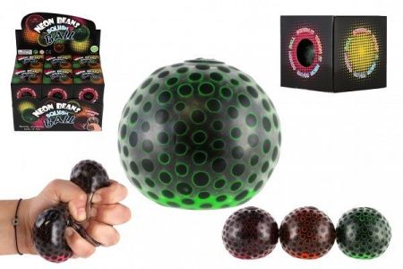 Míček antistresový mačkací sliz 6cm žabí vajíčka mix barev v krabičce 7x7x7cm