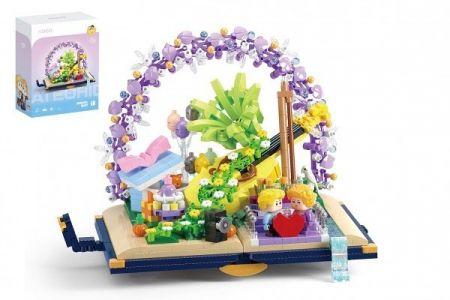 Stavebnice mini KOCO Romantika plast 1222ks v krabičce 15x20x8cm