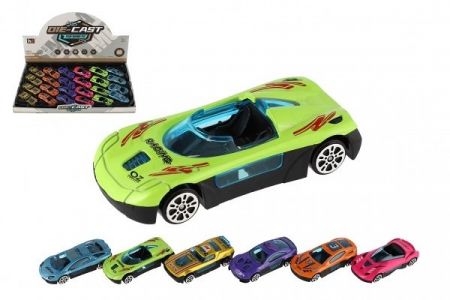Auto závodní mini kov/plast 7cm na volný chod 6 barev