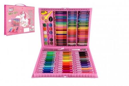 Sada na malování - Art box kreativní sada s jednorožcem 160ks v plastovém kufříku 34x27x3,