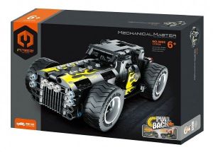 Stavebnice iM.MASTER auto na zpětné natažení plast 177 dílků v krabici 29x20x6cm