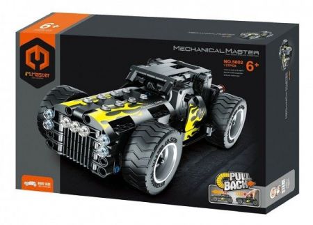 Stavebnice iM.MASTER auto na zpětné natažení plast 177 dílků v krabici 29x20x6cm