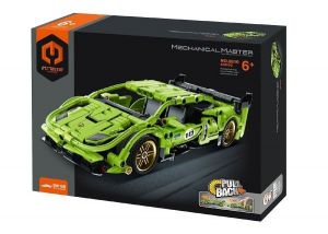 Stavebnice iM.MASTER auto sportovní plast 457 dílků na zpětné natažení v krabici 31x23x6,5
