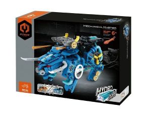 Stavebnice iM.MASTER hydraulický bojový dinosaurus plast 623 dílků v krabici 35x27x7cm