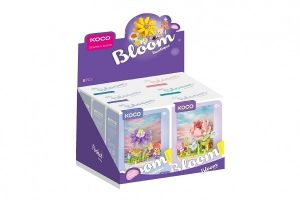 Stavebnice mini KOCO Květinová scenérie plast 6 druhů v krabičce 10x14x6cm
