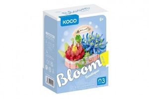 Stavebnice mini KOCO Kouzlo sukulentů plast 271ks v krabičce 11x15x6cm