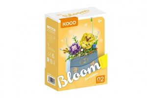 Stavebnice mini KOCO Květina v kabelce plast 223ks v krabičce 11x15x6cm