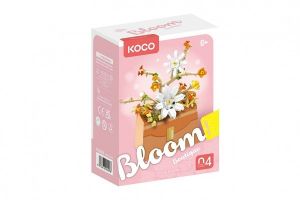 Stavebnice mini KOCO Květina v kabelce plast 232ks v krabičce 11x15x6cm