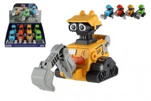 Robot vesmírný Zmáčkni a jeď plast 14cm na setrvačník 4 druhy