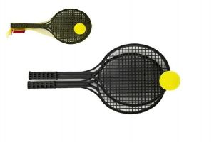 LORI soft tenis plast černý+míček 53cm v síťce